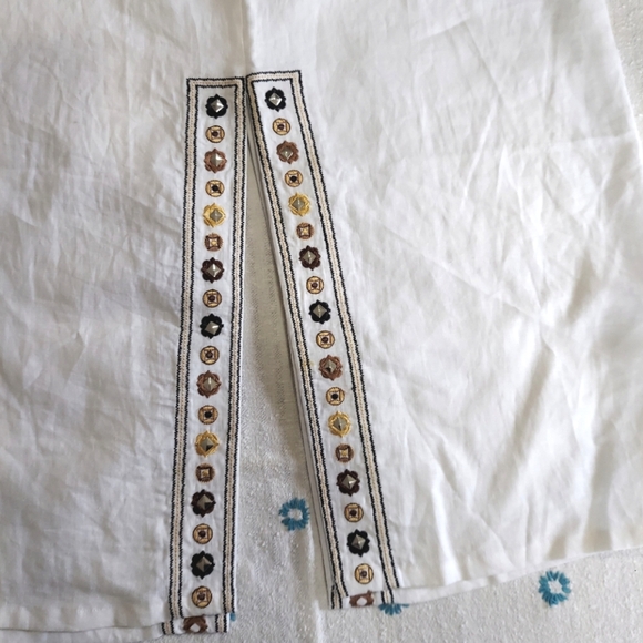 NWT Linen Embroidered Beachy Maxi Skirt by Richard Malcolm - Picture 2 of 5